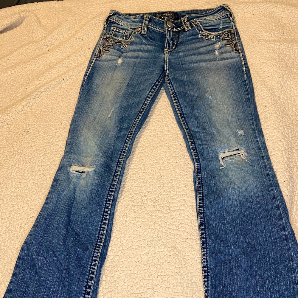 Silver Jeans 26/30 distressed